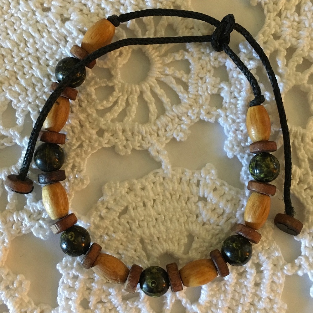 Wooden Beaded Ankle Bracelet